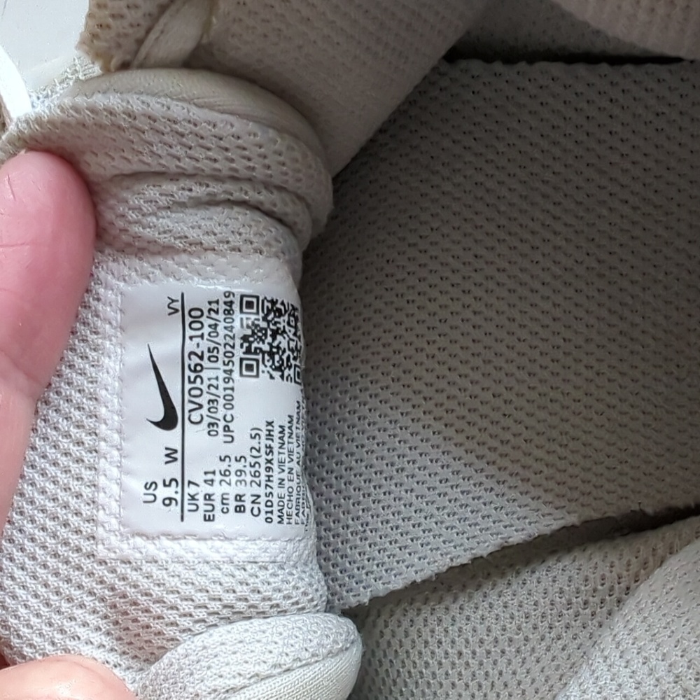 Nike flex runner stroke running light grey off white sneakers - Picture 6 of 14